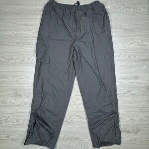Coleman Mens Rain Pants Gray Large Cargo Pocket Mesh Lined Snap Leg Outdoor